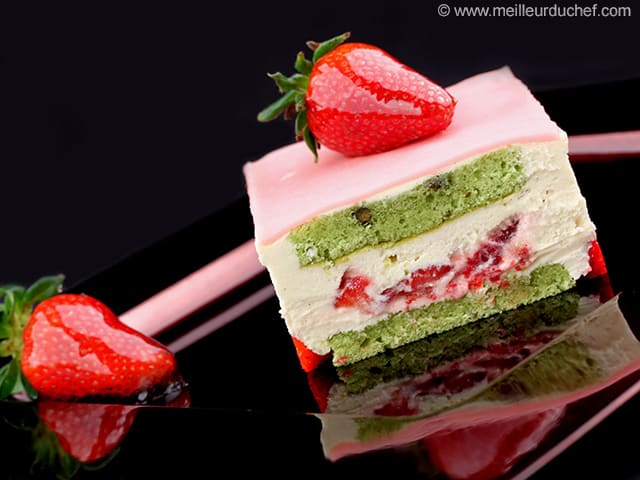 Pistachio Fraisier Cake