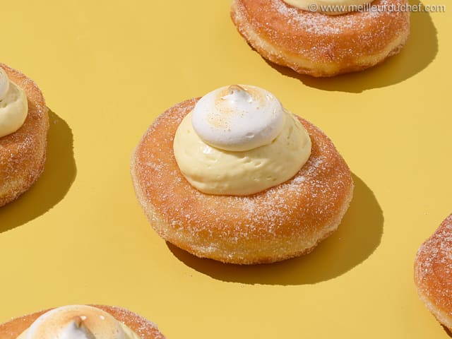 Lemon Meringue Doughnuts