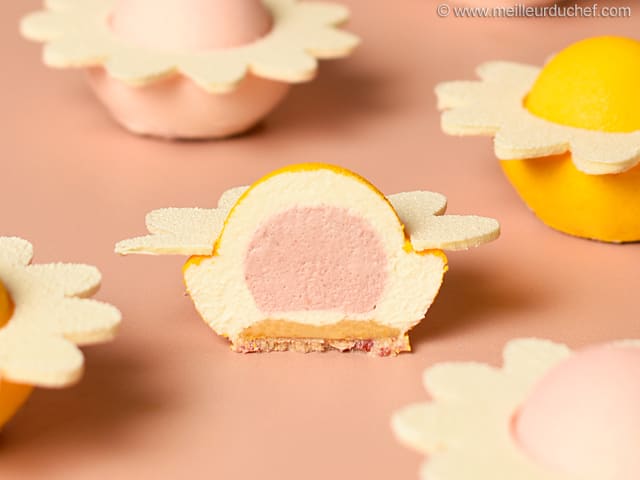 Lemon & Strawberry Mini Entremets