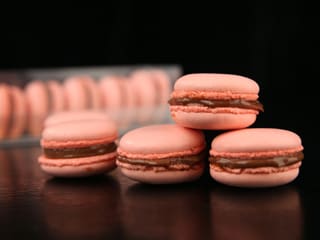 Raspberry & Chocolate Macarons