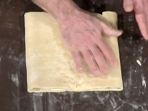 Press where both sides join with your hand to seal