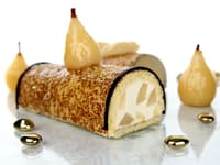 Pear Mousse Yule Log