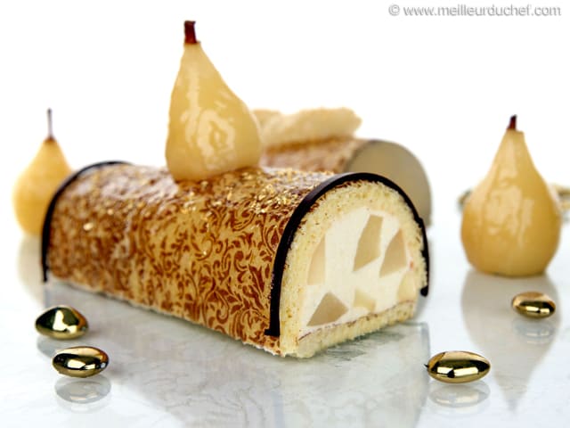 Pear & Chocolate Mini Yule Logs - Illustrated recipe - Meilleur du Chef