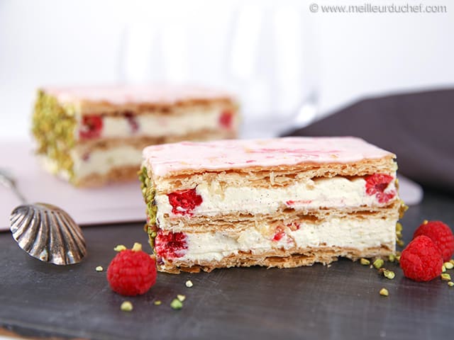 Mille-Feuille with Vanilla Pastry Cream and Bourbon Sauce Recipe