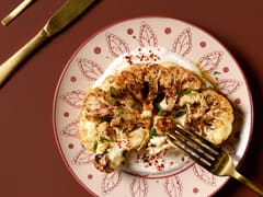 Roasted Cauliflower, Feta Sauce with Garlic & Lemon