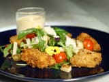 Salad with Spicy Chicken Nuggets