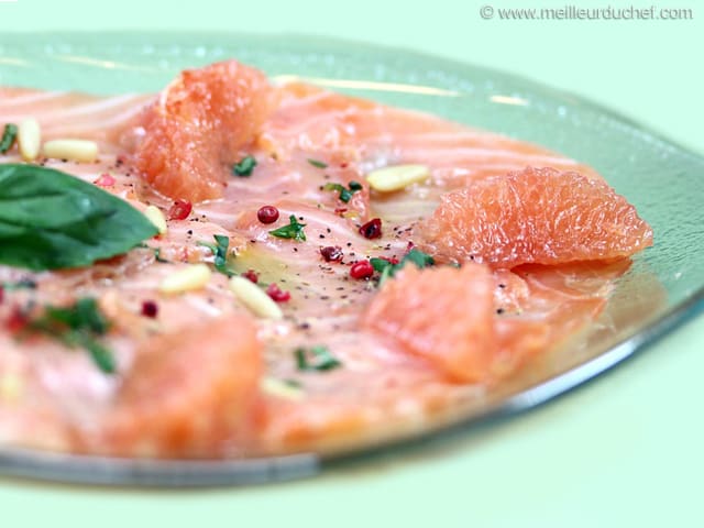 Salmon Carpaccio with Lime