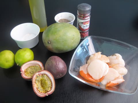Scallop Carpaccio with Mango & Passion Fruit - 1