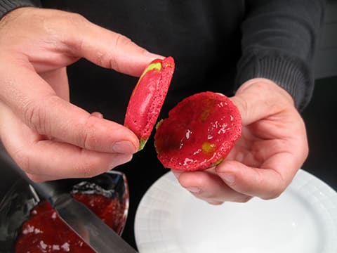 Strawberry & Pistachio Macarons with Chantilly Cream - 24