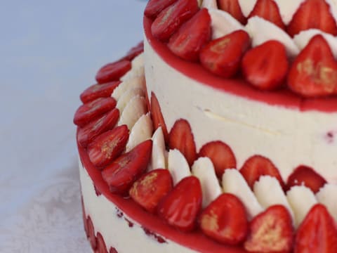 Fraisier Strawberry Wedding Cake - 157