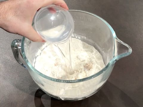 Add the water in the bowl