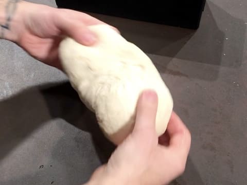 Shape the dough into a regular sausage on your workbench