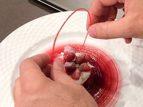 Wild Strawberries, White Chocolate Shell & Cream Cheese Sorbet - 127