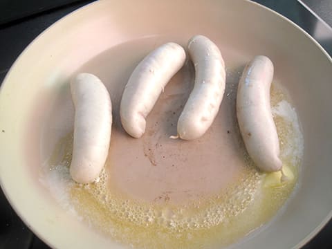 Boudin Blanc with Apples, Morel Cream Sauce - 15