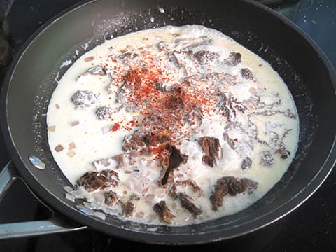 Boudin Blanc with Apples, Morel Cream Sauce - 21