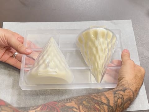 Entremets Albero di Natale con ribes rosso, ribes nero e vaniglia - 95