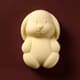 Coniglietto pasquale di cioccolato bianco con marshmallow alla vaniglia