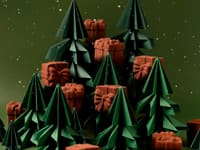 Entremets indivuduali al cioccolato con caramello alla banana e arachidi