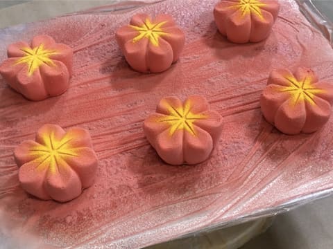Mini entremets al rabarbaro, litchi e tè matcha - 104