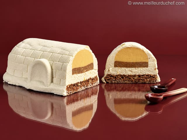 Tronchetto di Natale Igloo al mandarino, vaniglia e nocciola